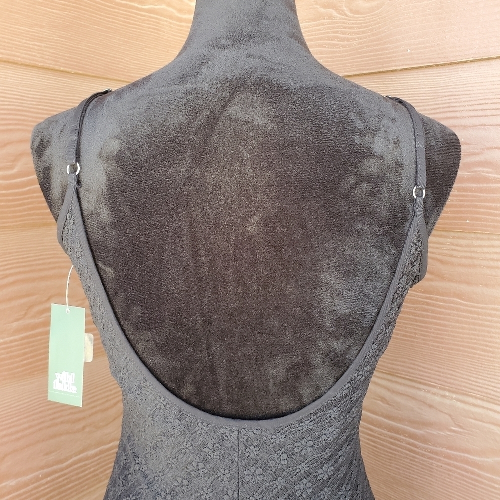 NWT Wild Fable Women's Bow Lace Midi Dress Size XS Black - Picture 16 of 16